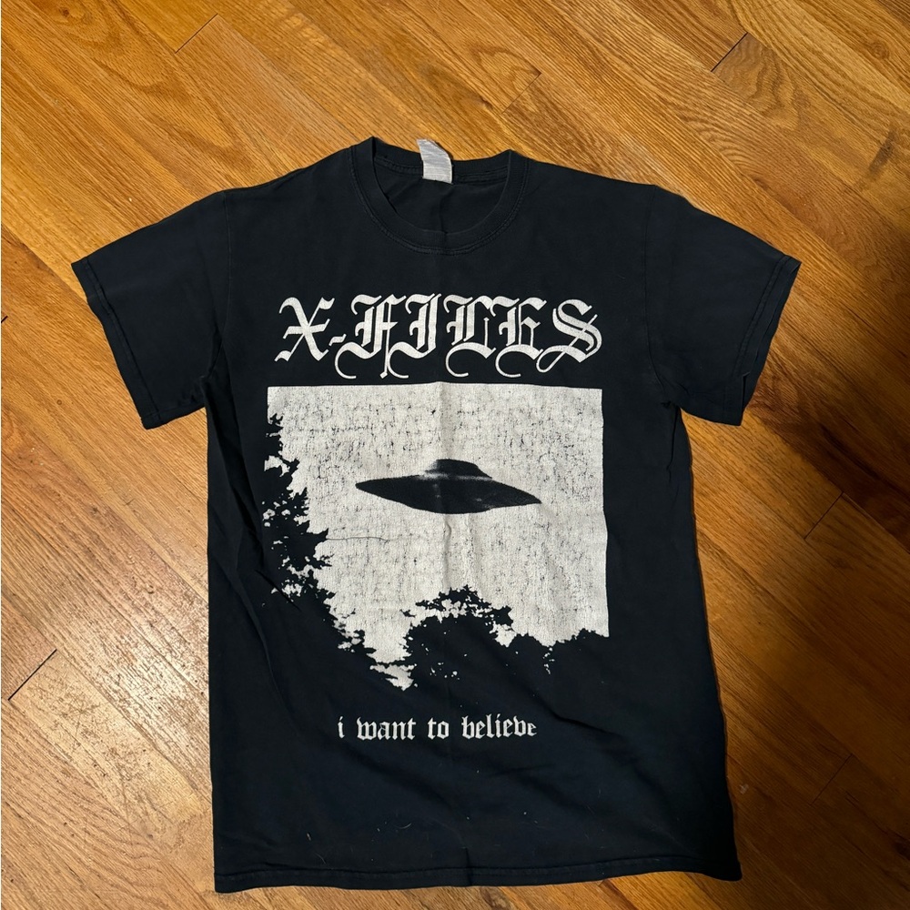 Old school monsters outside XFILES Tshirt